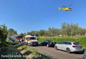 Tobia - Furgone fuori strada - I soccorsi