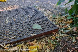 Viterbo - Tombino rialzato in via Lorenzo da Viterbo