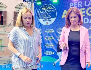 Giorgia Meloni con Laura Allegrini