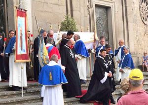 Viterbo - La delegazione dell'ordine di Malta alla festa del Corpus Domini