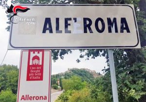 Allerona - Il cartello imbrattato