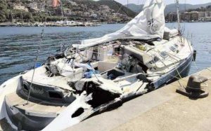 Porto Santo Stefano - La barca a vela coinvolte nell'incidente all’Argentario