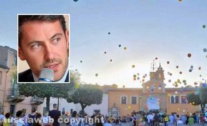Castel Cellesi - I funerali del piccolo Fabio Guidobaldi - Nel riquadro: Luca Profili