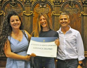 Ludovica Delfino premiata in comune