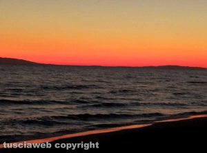 Tramonto sul mare di Tarquinia