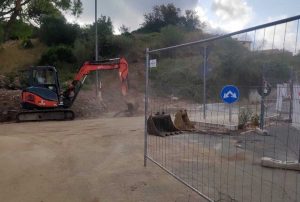 Lavori in corso in via nuova a San Liborio
