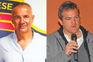 Sport - Calcio - A sinistra Giacomo Filippi, a destra Massimiliano Farris