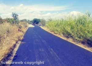 Asfaltatura sul lungolago di Gradoli
