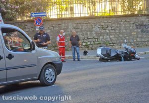 Viterbo - L'incidente in via Del Massaro
