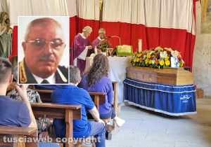 Viterbo - I funerali di Francesco Monaco - Nel riquadro: Francesco Monaco