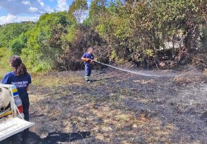 Sterpaglie in fiamme in località Fontanacce