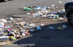 Viterbo - Sporcizia in via del Pincio