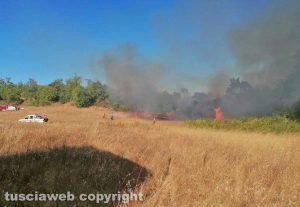 Cellere - Incendio in località Monte Marano