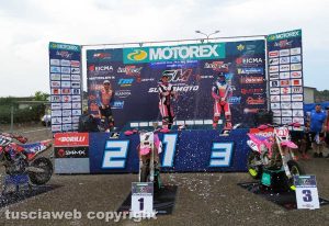 Sport - Supermoto - Il podio degli Internazionali d'Italia a Viterbo