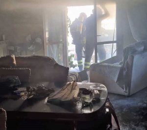 Viterbo - Incendio in via Villanova