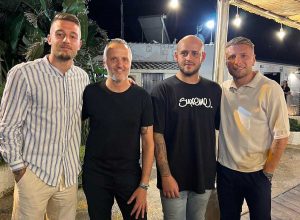 Santa Severa - I giocatori della Lazio a cena all'Isola del Pescatore