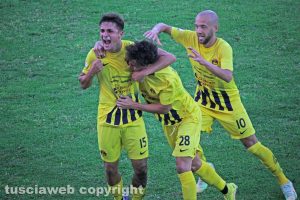 Sport - Calcio - Viterbese - L'esultanza di Simone D'Uffizi