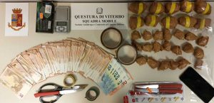 Viterbo - La droga sequestrata dalla polizia
