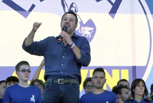 Matteo Salvini al raduno della Lega a Pontida