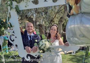 Viterbo - Gli sposi Daniele Miralli e Alessia Arena