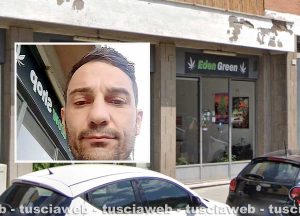 Il negozio Eden Green e nel riquadro Flavio Fedele