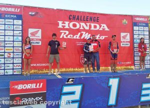 Sport - Motocross - Alessandro Brugnoni sul podio del challenge Honda