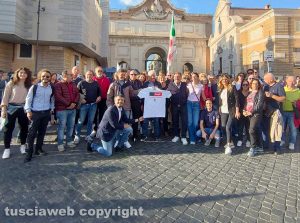 Roma - La federazione Pd alla chiusra della campagna elettorale del segretario Enrico Letta