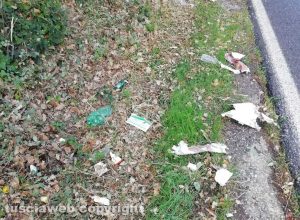 Viterbo - Detriti sulla Cassia Cimina