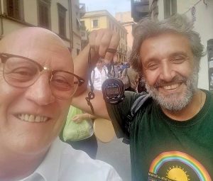 Da sinistra: Nuccio Chiossi e Flavio Insinna