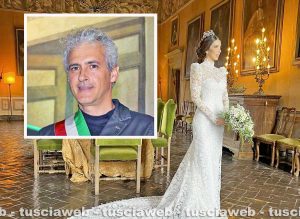 Le nozze di Giacinta Ruspoli - Nel riquadro il sindaco di Vignanello Federico Grattarola