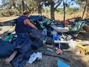Civitavecchia - Zona Pantano - I detriti post tromba d'aria