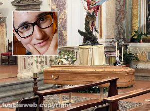 I funerali di Samuele Orlandini - Nel riquadro: Samuele Orlandini