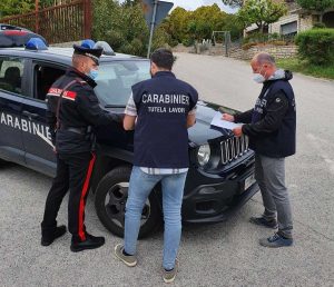 Terni - Carabinieri del nucleo ispettorato del lavoro in azione