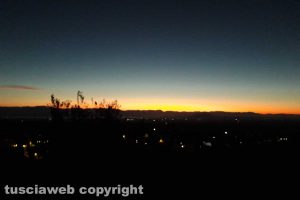 Il monte Soratte all'alba del primo giorno del ritorno all'ora solare