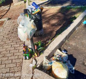 Viterbo - Rifiuti in zona Sacrario