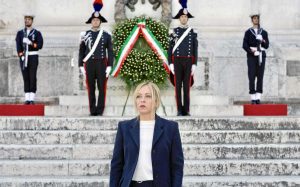 Roma - Giorgia Meloni all'Altare della patria