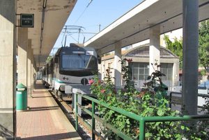 Un treno sulla ferrovia Roma nord - Stazione di Viterbo