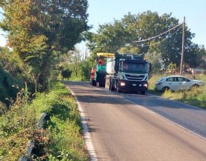 Lavori di riasfaltatura della strada provinciale Grottana