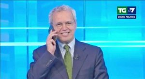 Berlusconi chiama Mentana in diretta