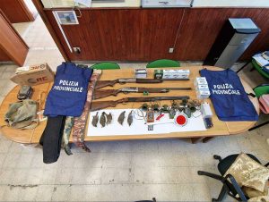 Controlli polizia provinciale - Armi e munizioni sequestrate