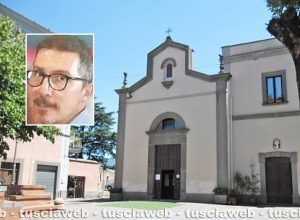 Vetralla - Chiesa Santi Filippo e Giacomo - Nel riquadro: Umberto Indelicato