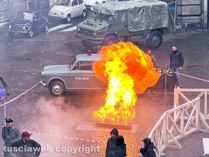 Viterbo - Le riprese dell'horror della Disney in piazza del comune