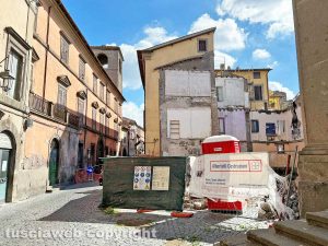 Viterbo - Il palazzo demolito di via La Fontaine