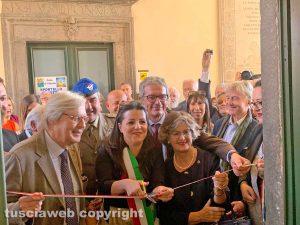 Inaugurazione della mostra su Michelangelo - Vittorio Sgarbi con Chiara