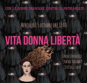 Manifestazione "Vita, donna, libertà" - La locandina