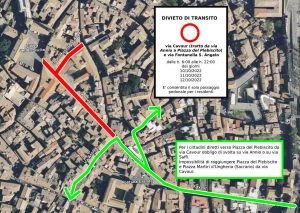 Viterbo - Riprese film Disney - Le limitazioni alla viabilità