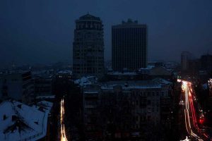 Kiev al buio - Fonte: Volodymyr Zelensky (Facebook)