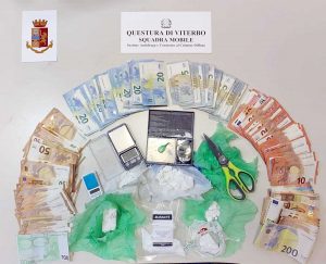 Viterbo - Droga e soldi contanti sequestrati dalla polizia