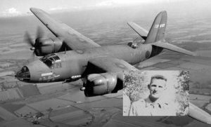 Un B-26 in volo - Nel riquadro Joseph Green