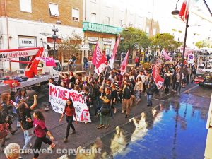 Il corteo degli studenti a Civitavecchia